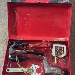 1998 MINIATURE SEARS CRAFTSMAN TOOL BOX TOOLS ORNAMENT